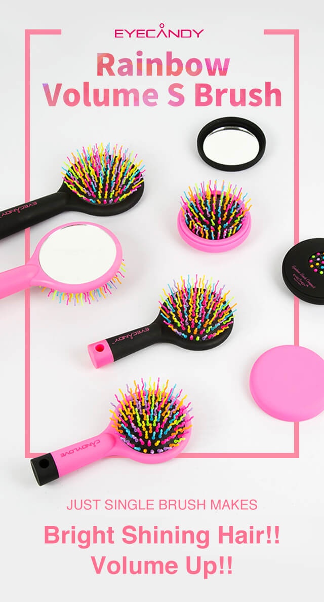 品牌:eyecandy - rainbow hair brush set