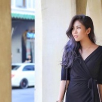 Jamie Tan's #goddess #longbalckdress #Colorful DNA