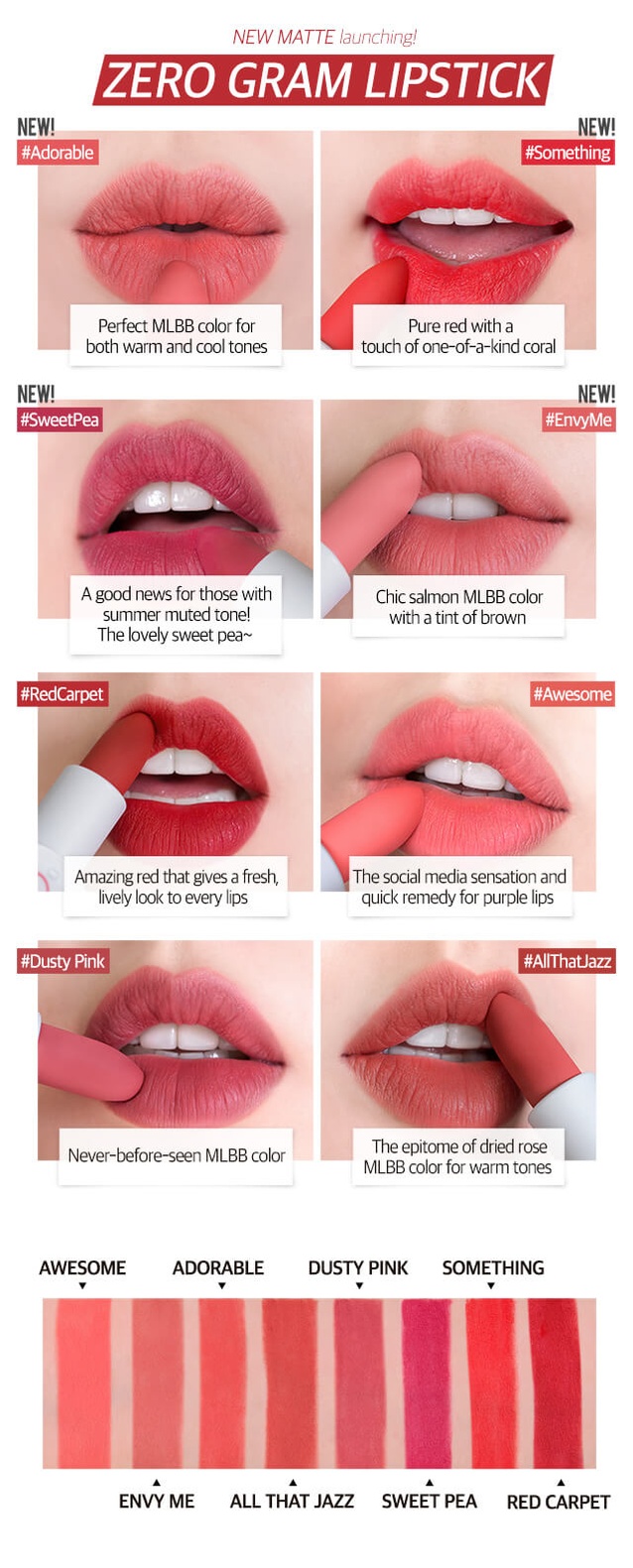 Brand: ROMAND - Romand Zerogram Matt Lipstick