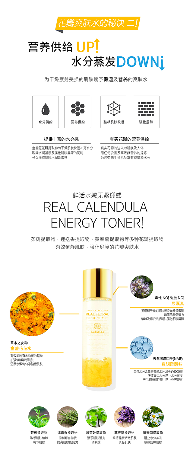品牌:NATURAL PACIFIC - 리얼 카렌둘라 에너지 토너