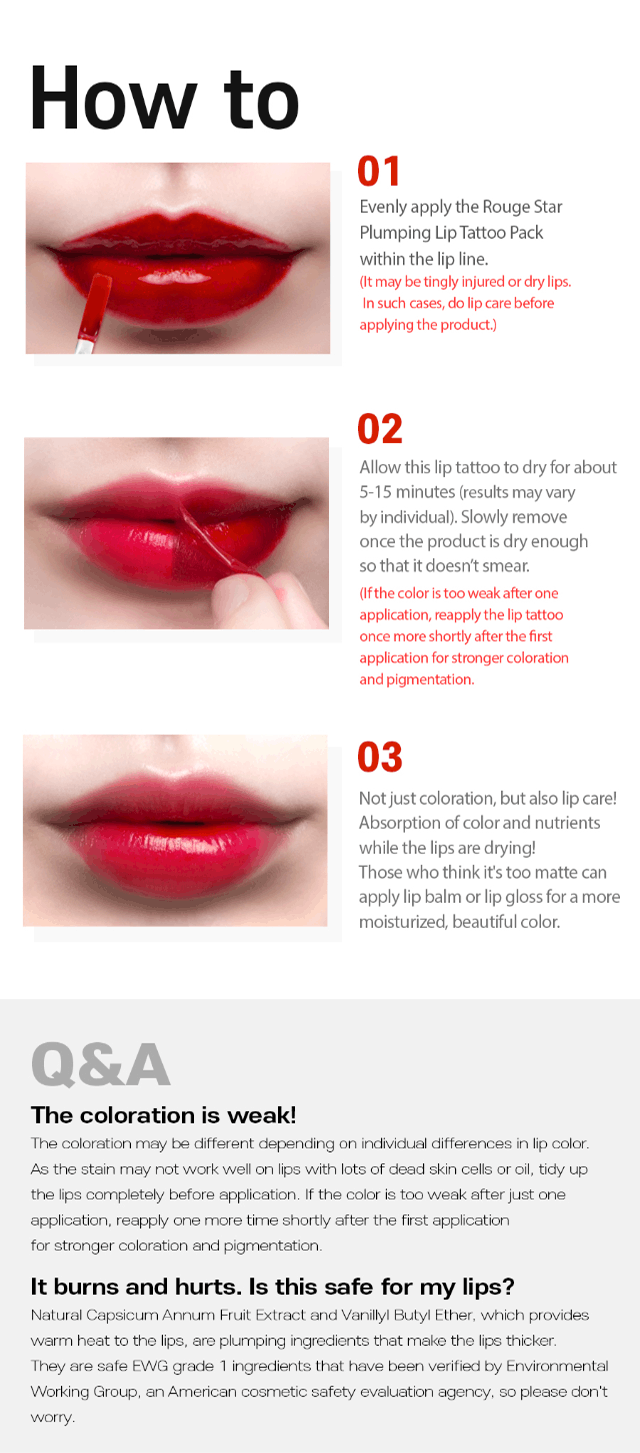 Brand: CATRIN - Rouge Star Plumping Lip Tattoo Pack