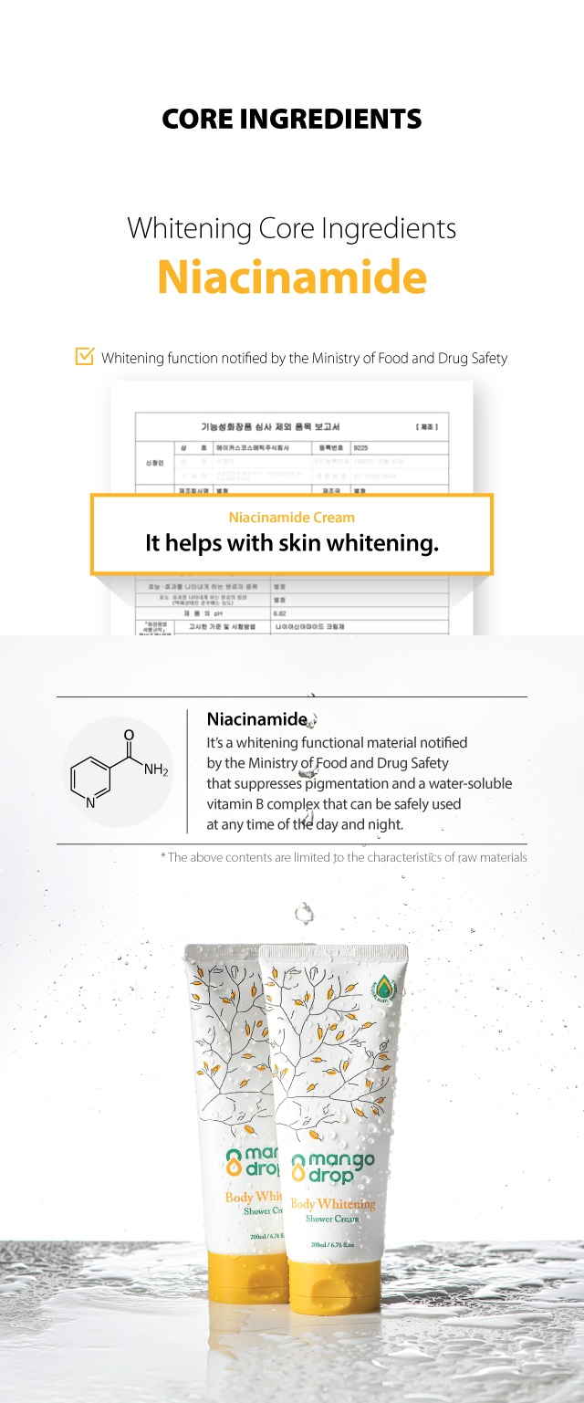Brand: Mangodrop - Body Whitening Shower Cream (Niacinamide)(EXP.2023.07.21)