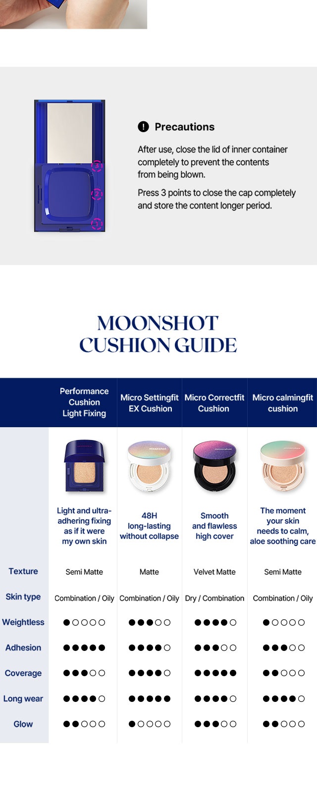 Brand: MOONSHOT - Performance Cushion Light Fixing