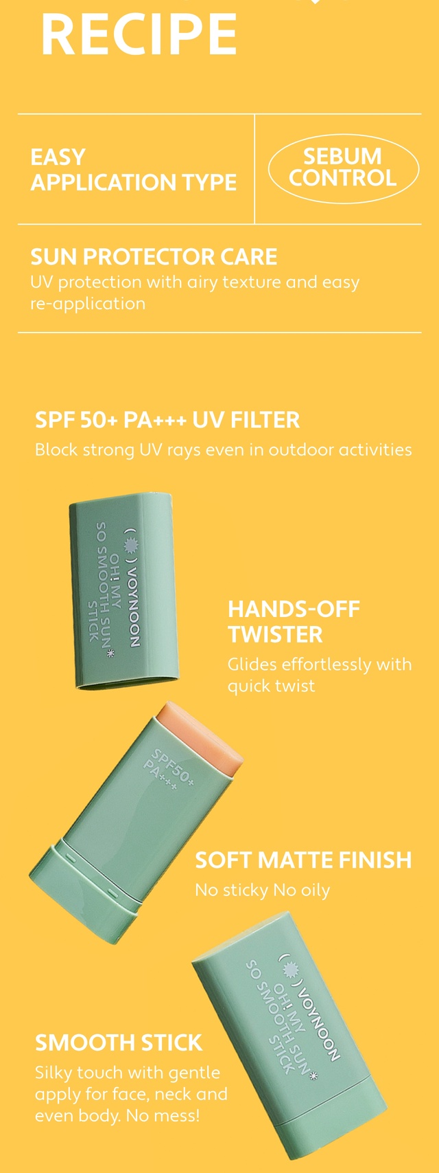 Brand: VOYNOON - Oh my so smooth sunstick SPF 50+ PA+++
