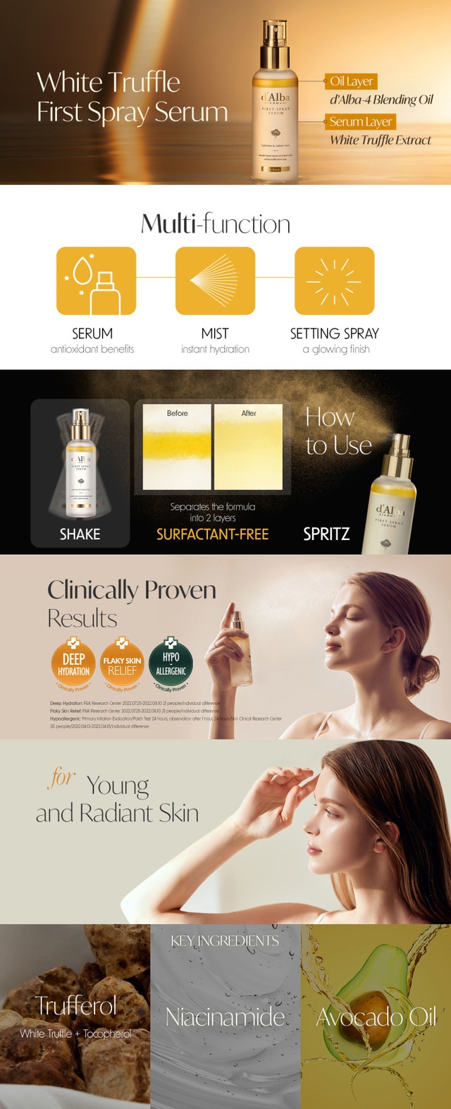 Brand: d'Alba - White Truffle Spray Serum 100ml